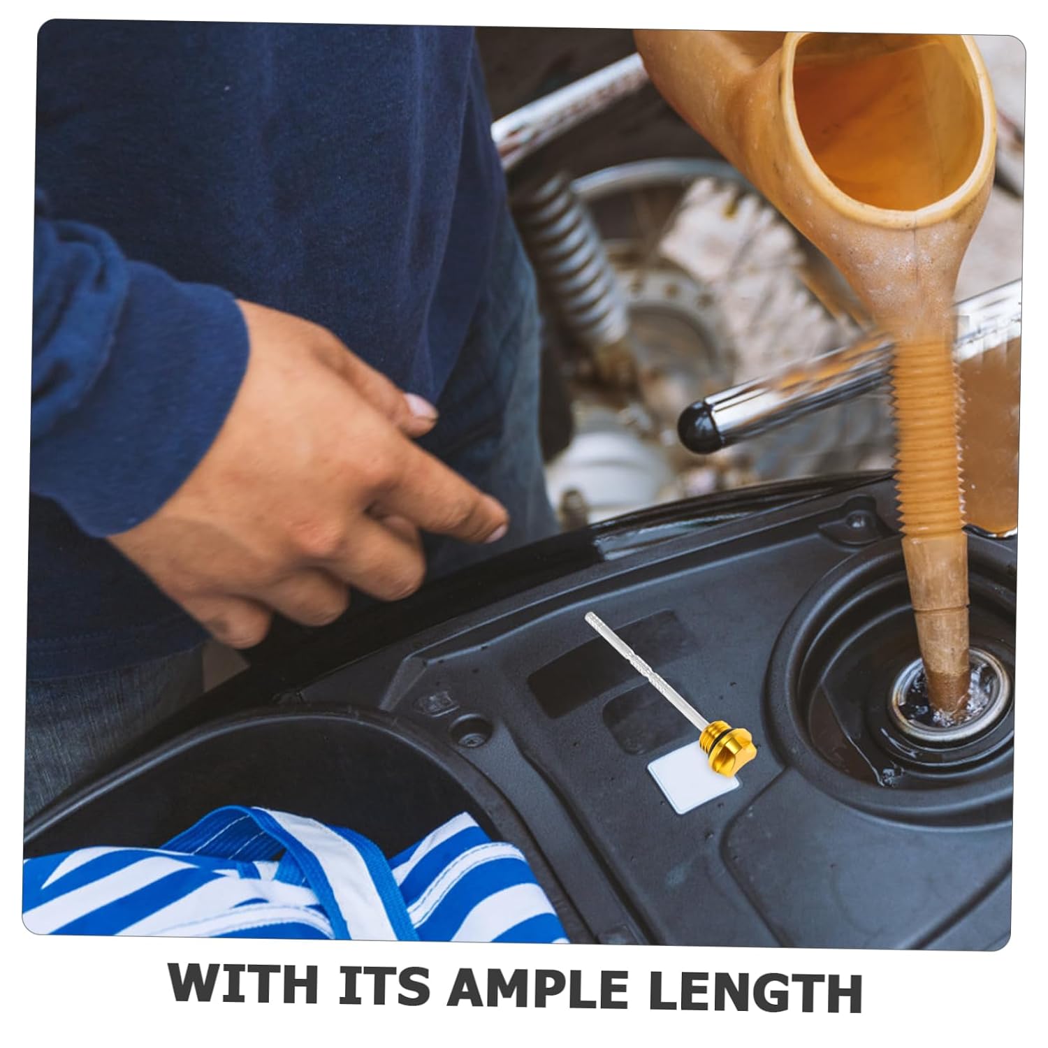 Aluminium Engine Oil Gauge for Motorcycles High Precision for Accurate Oil Level Measurement Durable Construction Easy Installation Fit for Various