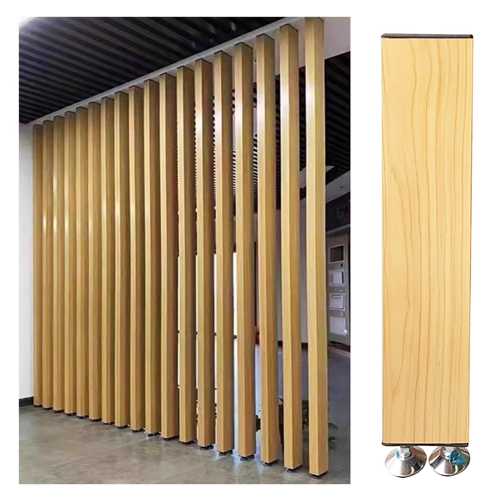 Decor Entrada de separación de Listones，Divisor de ambientes de Techo a Piso，Panel Divisor de Metal para Sala Estar, Oficina y Hotel,Decoración Piso A Techo(9root,100cm/39.3in/3.28ft)