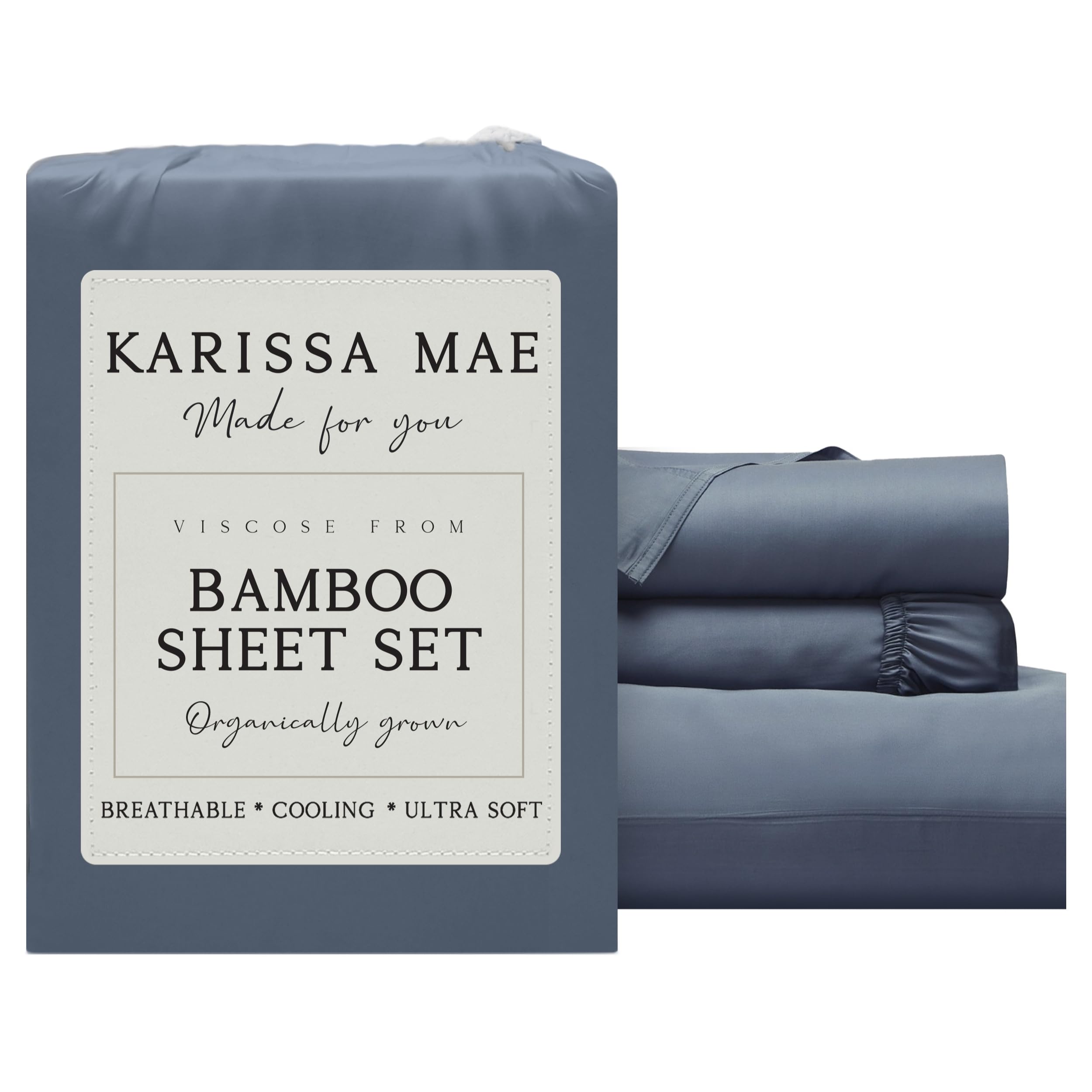 KARISSA MAE Luxury Bamboo Viscose Twin XL Size Sheet Set