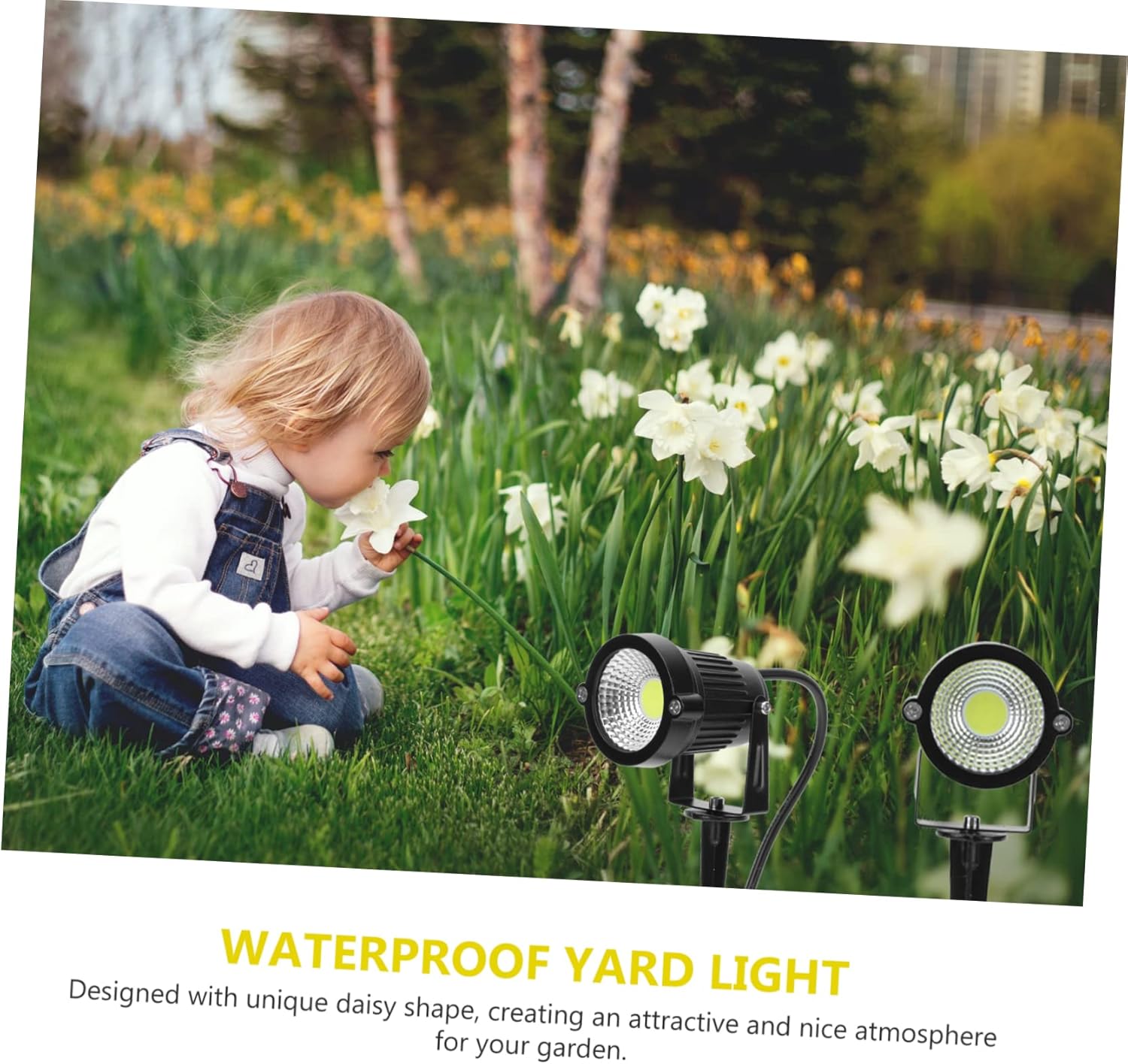 Homoyoyo 10pcs Led Lawn Lights Outdoor Garden Stick Lamps Ground Spotlights for Pathways Parks Yards Energy Efficient Decor