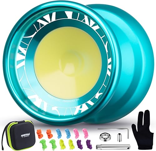MAGICYOYO V11 FINGEROTA - Yoyo profesional de giro de dedo Yoyo truco de doble propósito, Yoyo Yo Yo insensible para todos los niveles + guante Yo