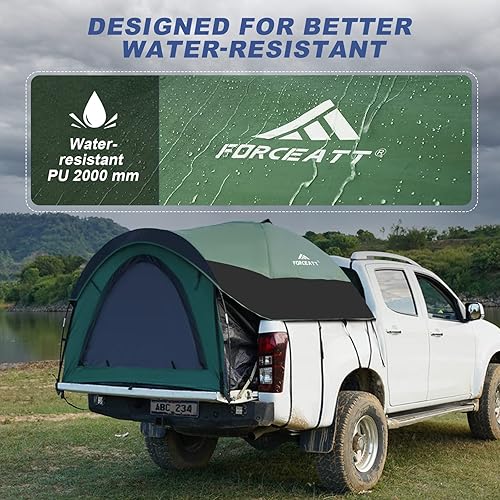 Miniatura 3 de Forceatt Tienda de campaña para camioneta, se adapta a 5 pies a 6.5 pies, camioneta impermeable PU2000 mm, cama de 6.5 pies, fácil de instalar, para