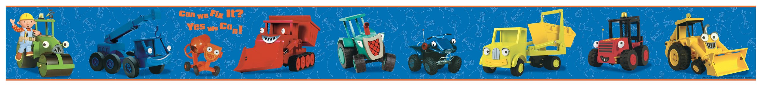 Cenefa de Bob el Constructor para renovar el cuarto infantil de forma rápida y colorida