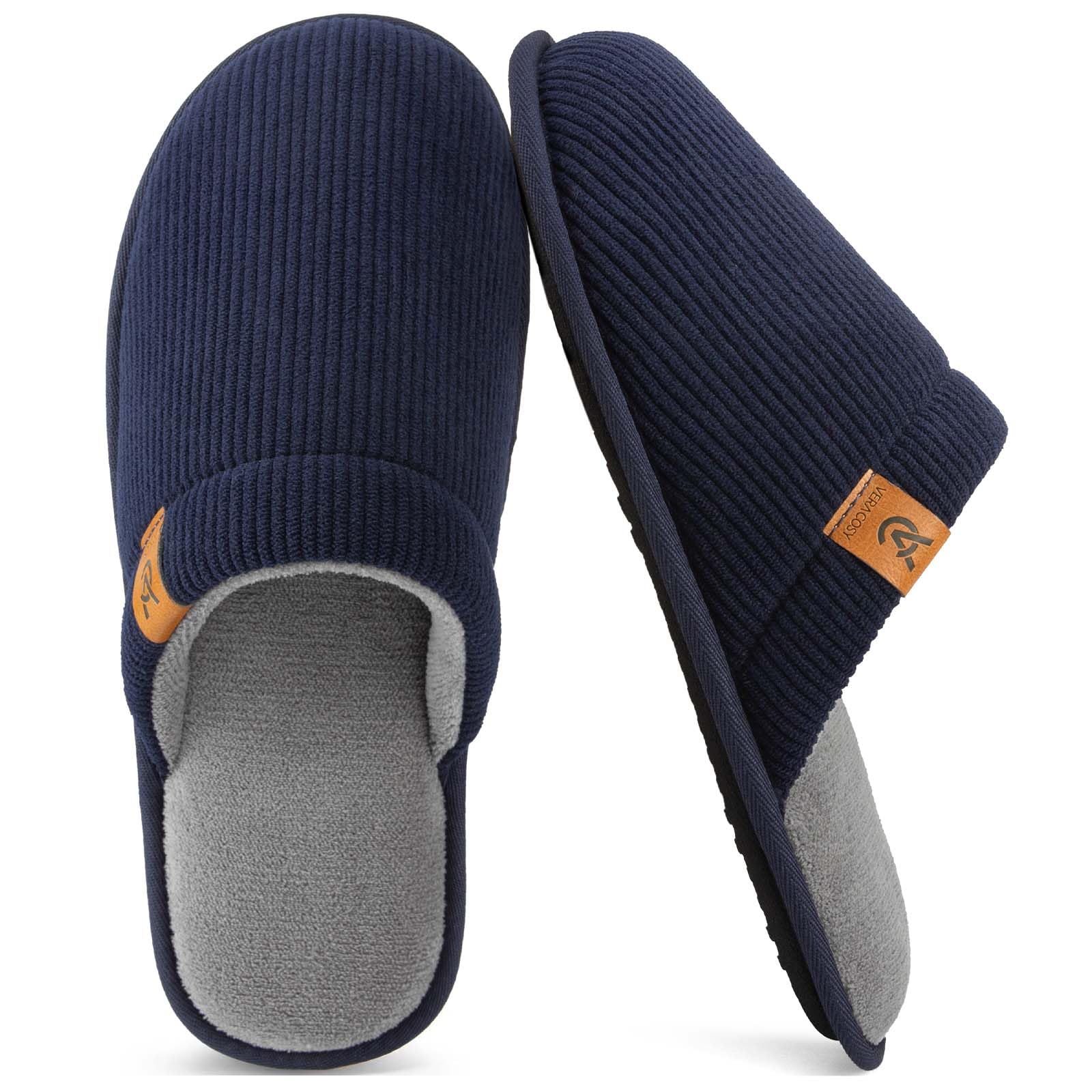 VeraCosy Pantuflas Suaves y Transpirables de Espuma con Memoria para Hombre para Interior y Exterior