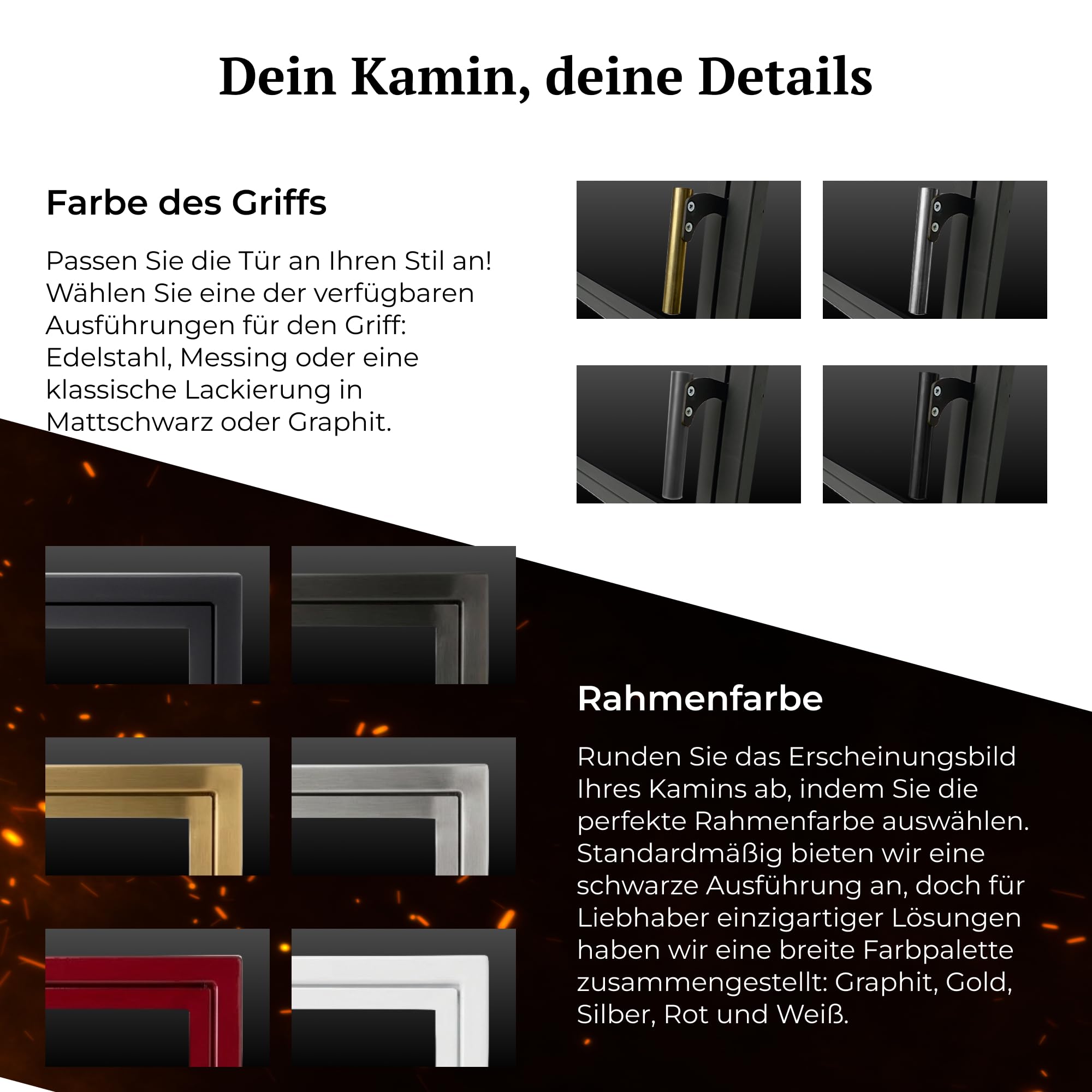 D3 | Slimline Kamintür nach Maß | Schmaler Rahmen | Tür für Kamin, Ofen, Grill und Räucherkammer | Hitzebeständiges Glas | Premium Stahltür mit Edelstahl-Zubehör