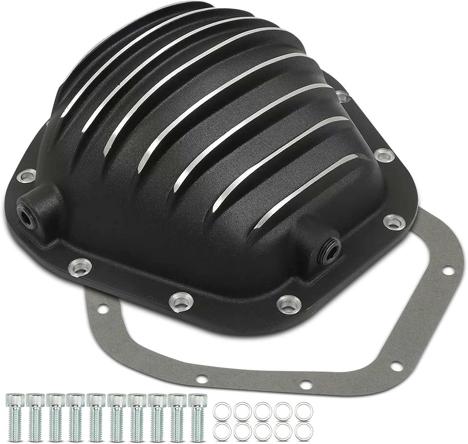 A-Premium Rear Differential Cover with Gasket Compatible with Ford E-250 Econoline 1980-1988 E-250 Econoline Club Wagon Jeep J20 J-2600 J-2700 J-3600
