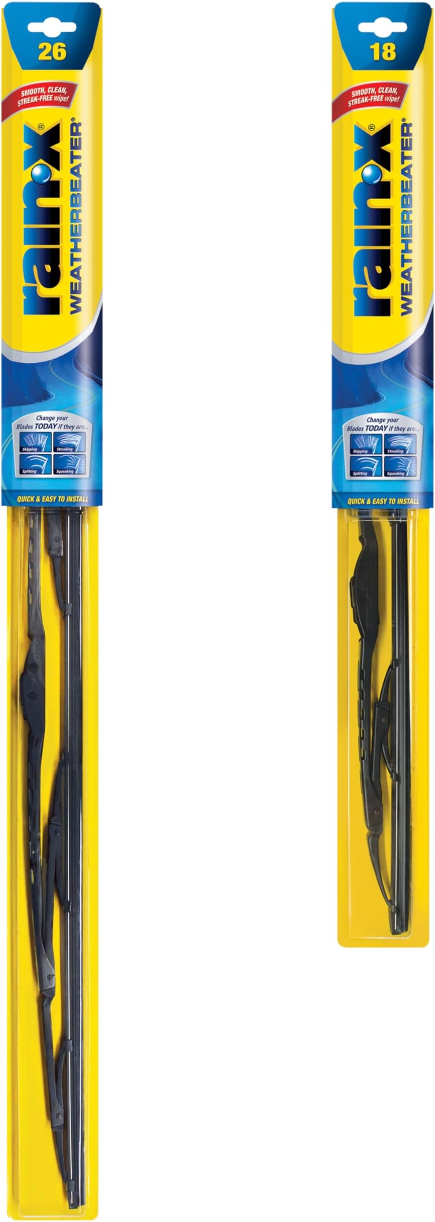 820145 WeatherBeater Wiper Blades, 26" and 18" Windshield Wipers (Pack of 2), Automotive Replacement Windshield Wiper Blades That Meet Or Exceed OEM Quality And Durability Standards