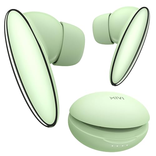 Mivi DuoPods Vibe | Dual Connectivity Ear Buds Wireless | Clear HD Calls | 5.3 Bluetooth Earphone Wireless | 13mm Drivers | 60 Hours Playtime | Made in India TWS Earbuds