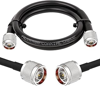 Superbat Ultra Low Loss Coax Cable 3ft N Male to N Male Cable for ADS-B Antenna SWR Meter Cell Booster Lora Antenna Surge Arrester etc.