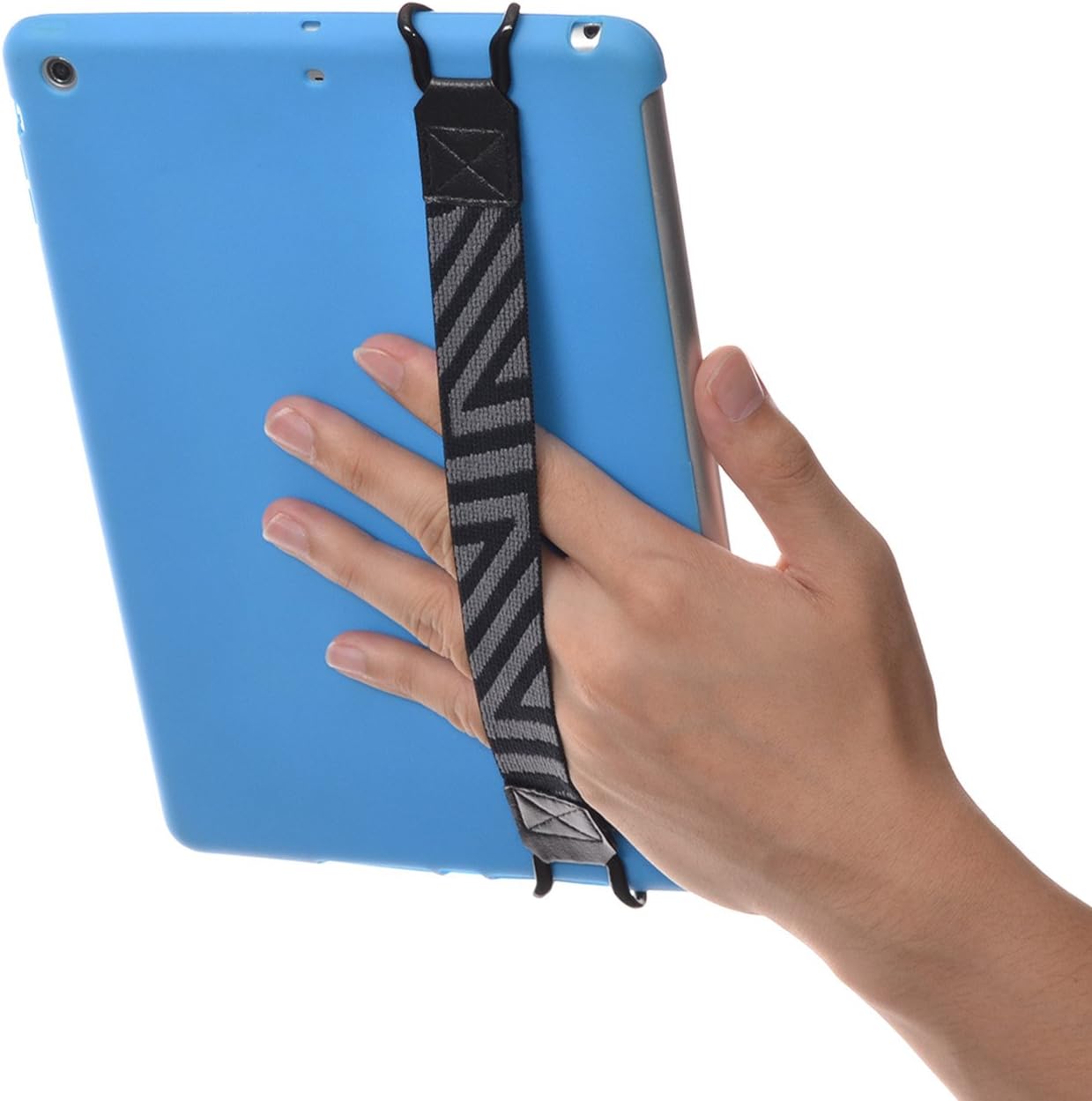 TFY Security Hand Strap Holder for Tablets Black | Compatible with Galaxy tablet, iPad 10th gen, Nexus 7/10 | Material: PC | Anti-drop protection | One-hand operation