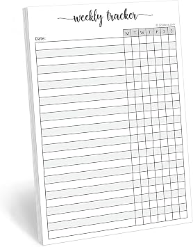 321Done Weekly Tracker Notepad, Monday Start - 5.5x8.5, Made in th USA, Habit Tracking Days of Week Notebook for Planning, Organizing, Schedule, 50 Pages