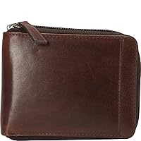 Vista 1 de Mancini Leather Goods Colección Casablanca Cartera RFID con cremallera para hombre