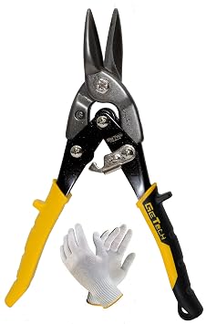 Digital Craft GE-TECH Heavy-Duty Tin Snips – Professional Sheet Metal Cutting Scissors, Steel Cutter & Snippers for Precision Cutting