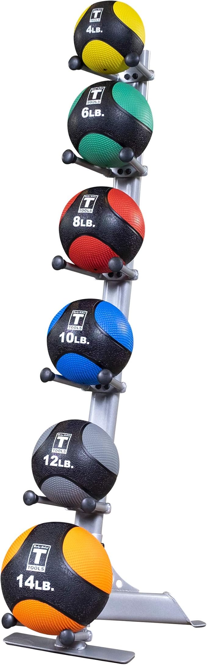 BodySolid GMR10PACK Medicine Ball Set w/Rack Free