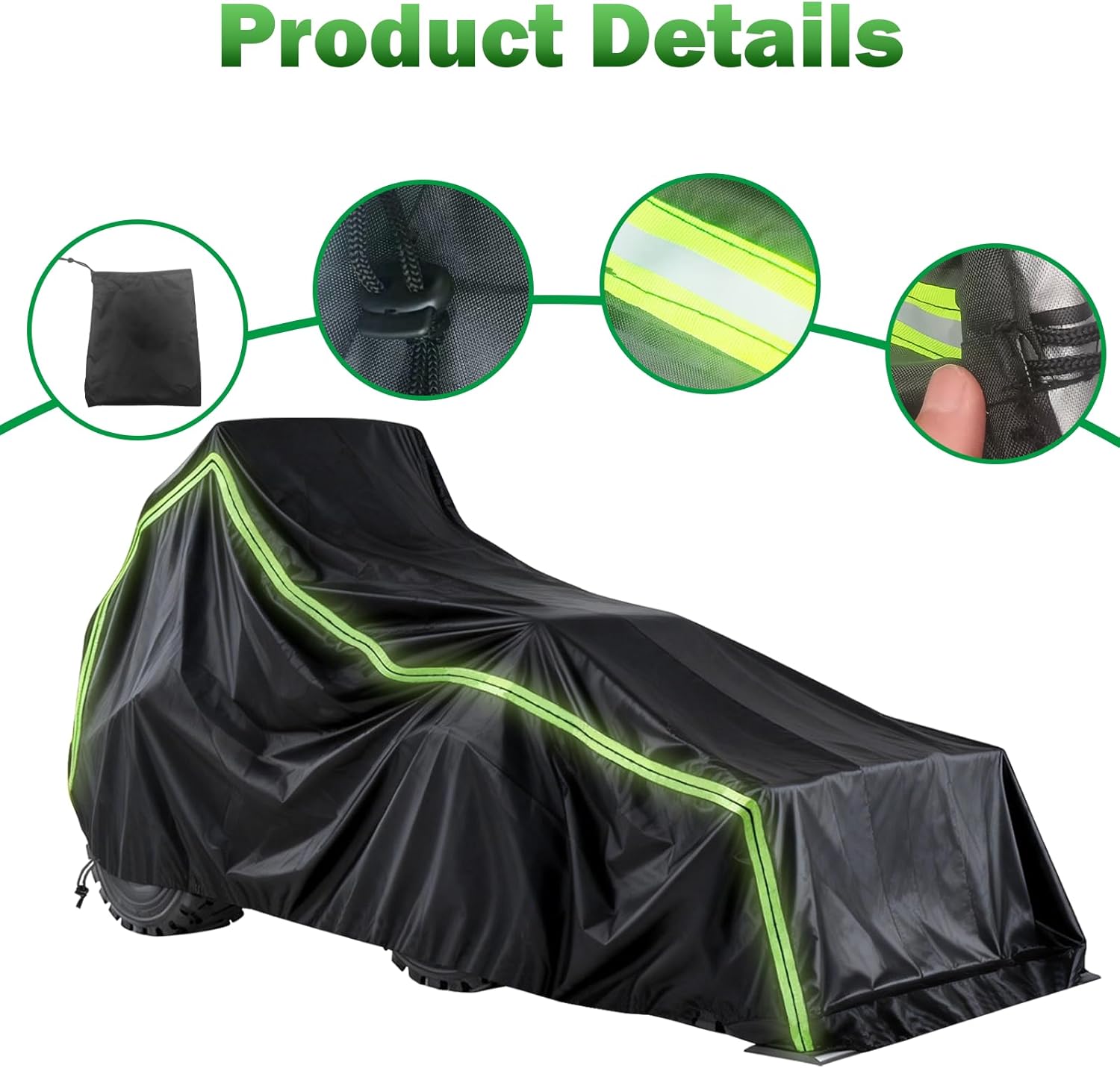 Tractor Cover, Tractor Covers Waterproof Heavy Duty,600D Oxford Fabric for Snow, Rain, and Dust Protection for Your Rider Garden Tractor Outdoor Lawn Mower Storage（189 L x 76 W x 86 H in）