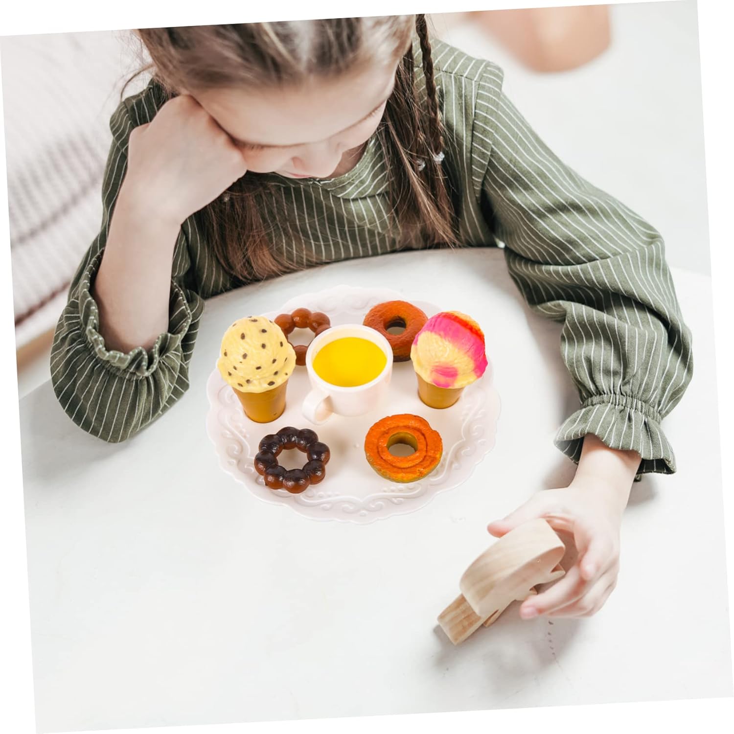 Totority 1Set Cookie Ice Cream Stacking Interactive Balancing Game for Funny Dessert Stacking Engaging Parent Activity