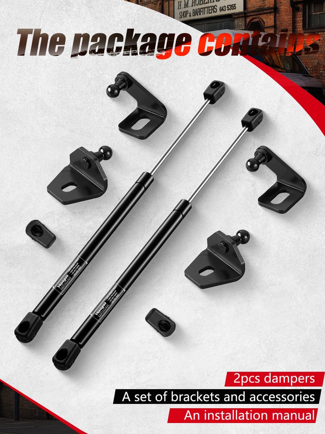 Vepagoo Front Hood Struts fit Chevy Colorado GMC Canyon 2023 2024 2025 2026, Upgraded Gas Shock Lift Supports Spring for Chevrolet Colorado Accessories 2Pcs