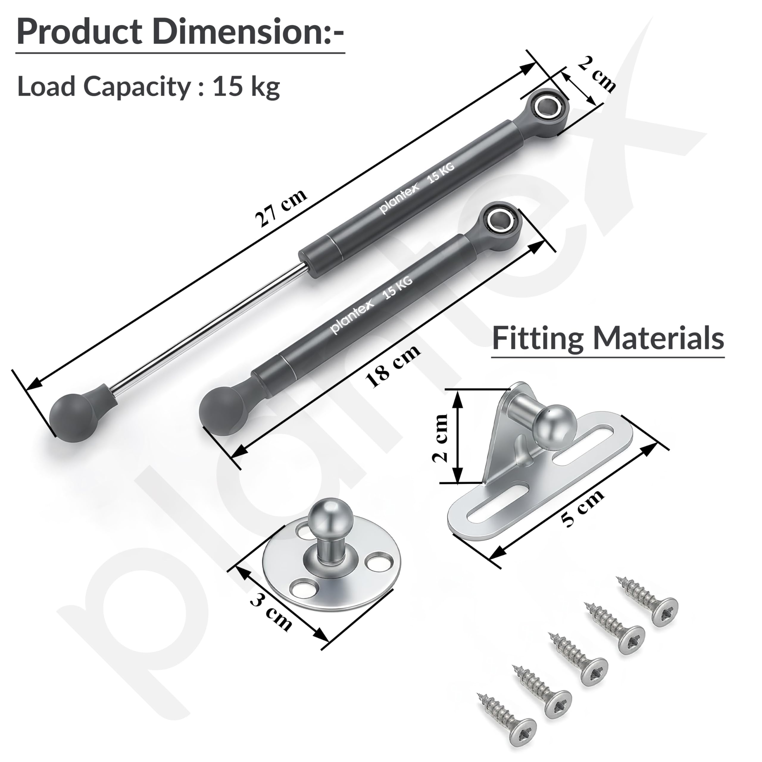 Plantex Gas Springs - Cabinet Support Struts -2