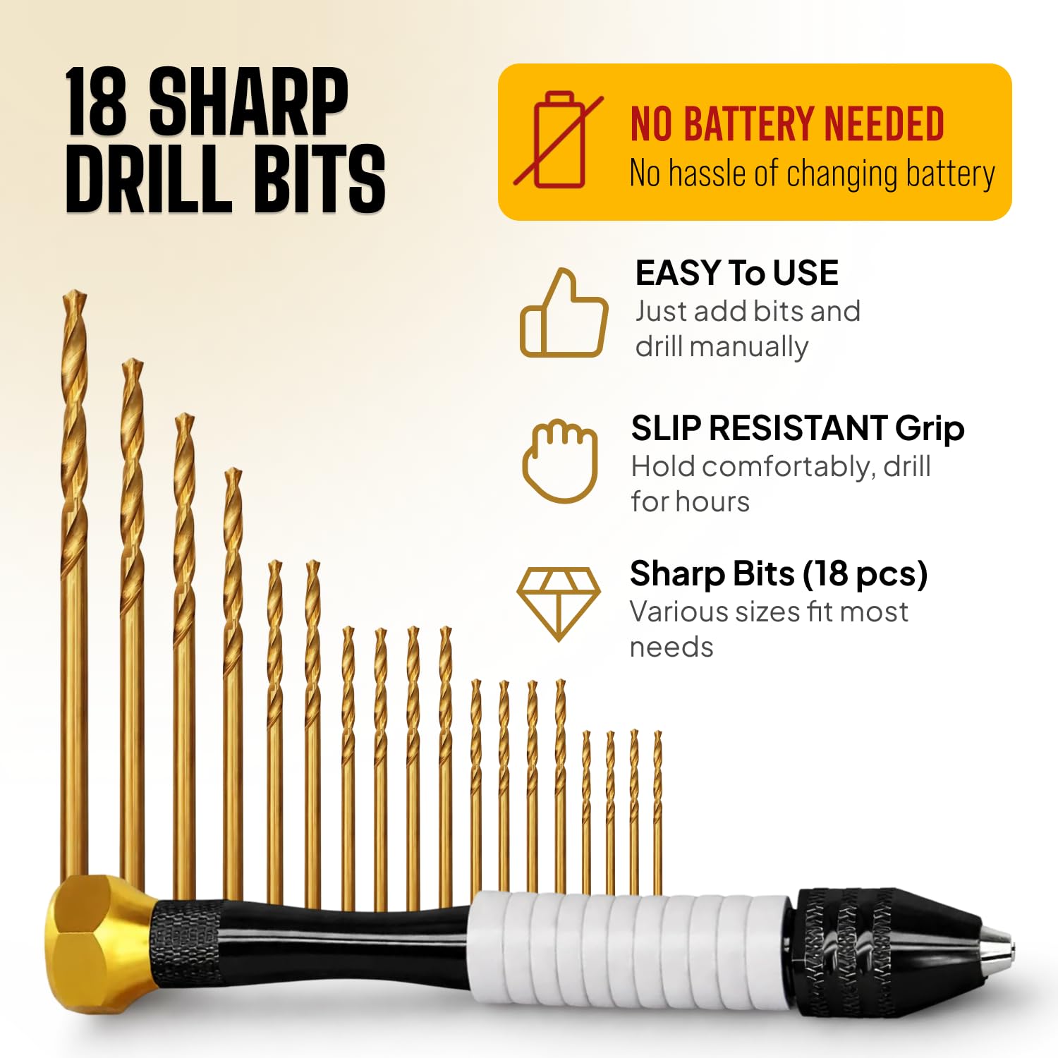 CRAFT911 Taladro manual manual de tornillo de banco – Taladro de joyería con microbrocas (0.8 mm-2.5 mm) – Taladro giratorio para hacer joyas, resina, madera, plástico, miniatura, cuentas, arcilla,