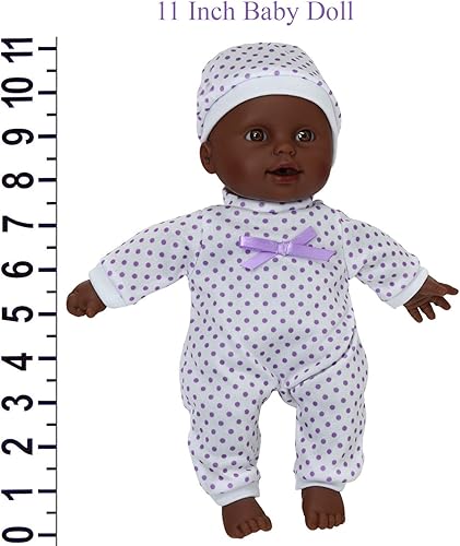 Miniatura 4 de Muñeca de bebé recién nacida afroamericana de cuerpo suave de 11 pulgadas en caja de regalo, chupete de muñeca incluido