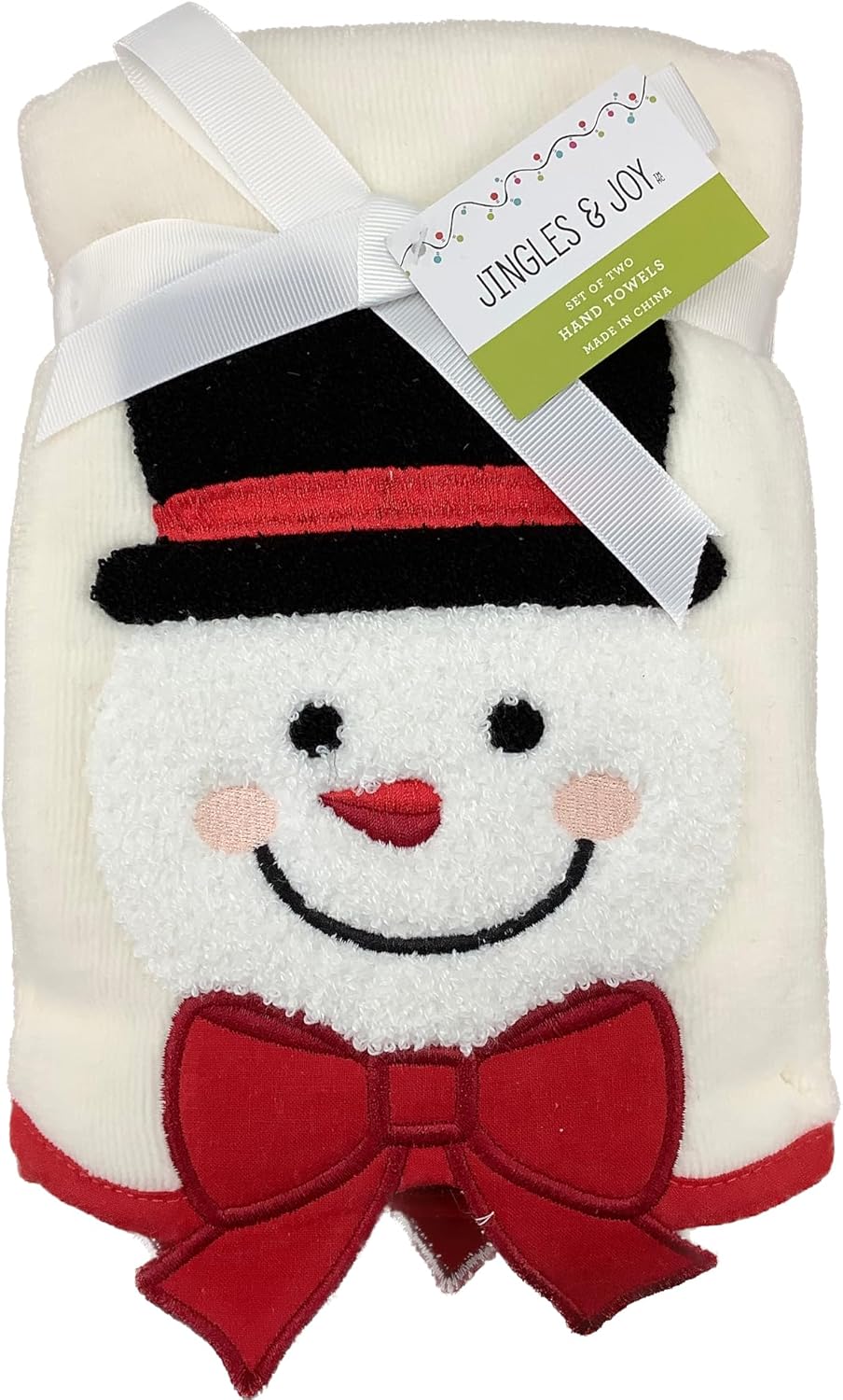 Jingles & Joy Christmas Hand Towels - Set of 2 (Snowmen - Gray)
