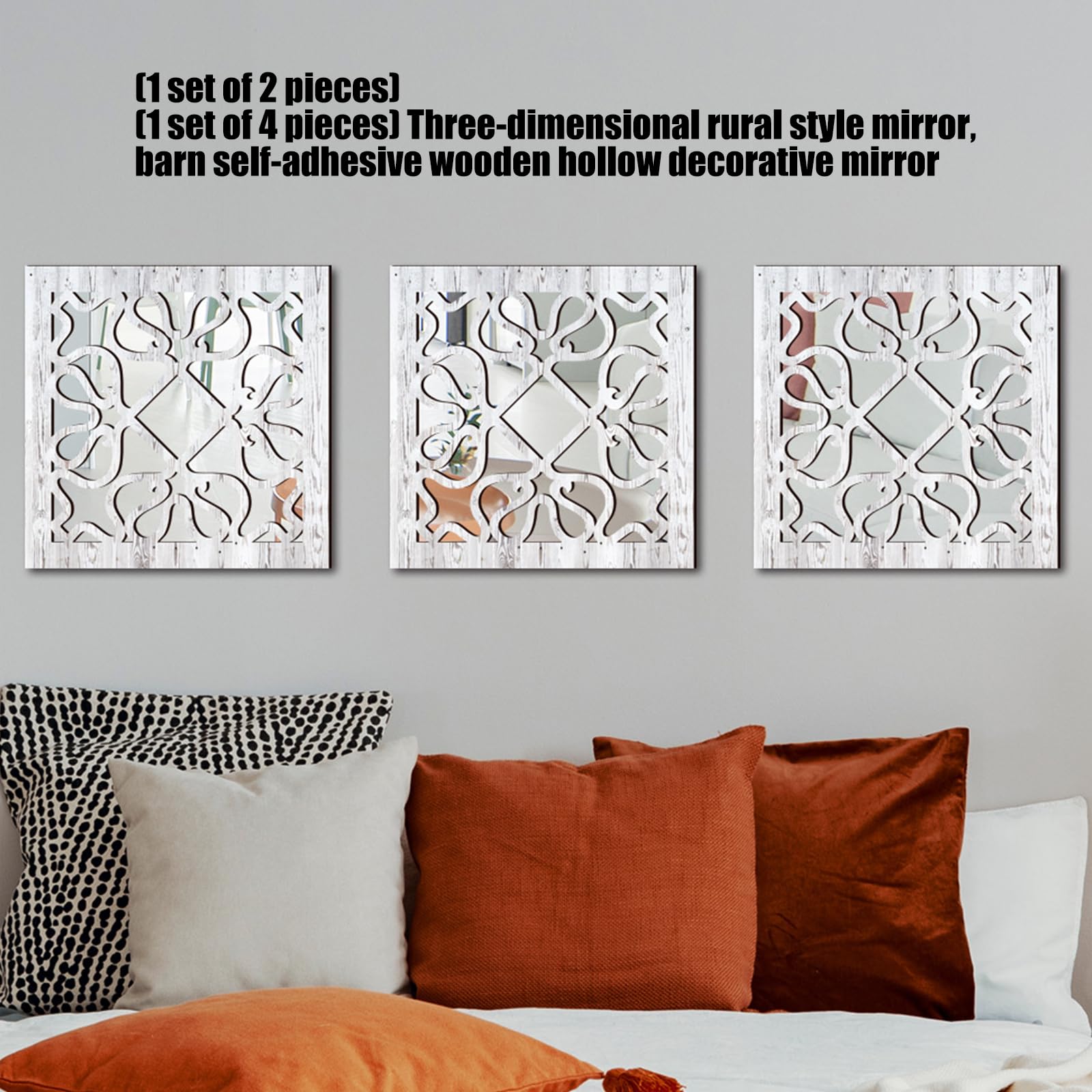 Greabuy Decorazione da parete infrangibile per camera da letto, bagno, bohémien, decorazione da parete