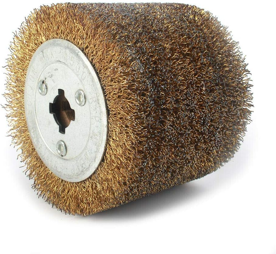 SIGNI Copper Coated Steel Wire Drawing Polishing Burnishing Wheel for surface finishing of Stainless Steel, Aluminum, Metal and Wood (Copper coated steel wire 0.3mm)