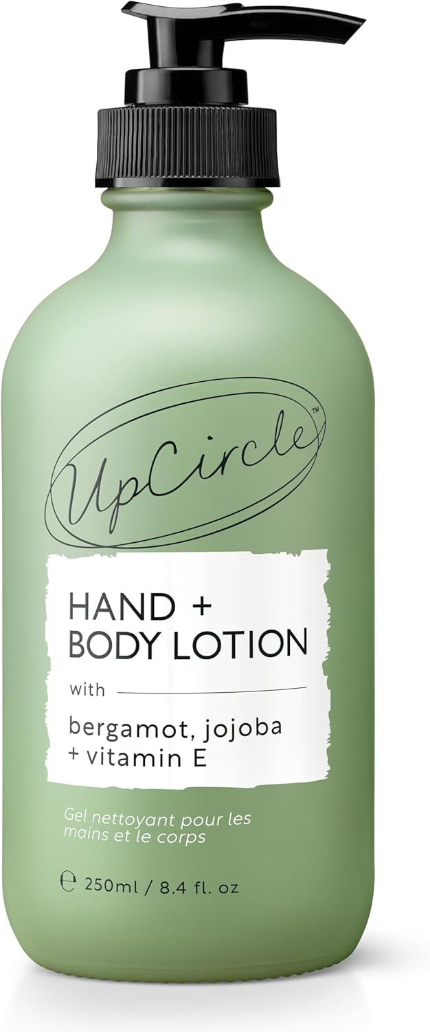 UPCIRCLE Hand + Body Lotion with Bergamot Water 250ml – For Nourishing + Repairing – Glycerin + Jojoba – Natural, Vegan + Cruelty Free UPCIRCLE Hand + Body Lotion with Bergamot Water 250ml – For Nourishing + Repairing – Glycerin + Jojoba – Natural, Vegan + Cruelty Free