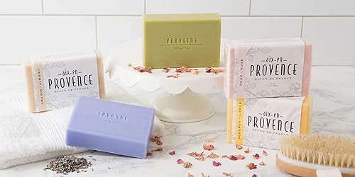 Miniatura 4 de Aix en Provence - Jabón francés artesanal de manteca de karité triple molida, 7.05 oz (5029)