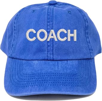 Gift for Coach, Coach embroidered dad hat, any coach embroidered baseball cap BLUE