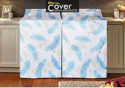 Miniatura 8 de Funda para lavadorasecadora de carga superior o frontal, a prueba de agua y polvo, adecuada para exteriores, protege moderadamente del sol (azul)