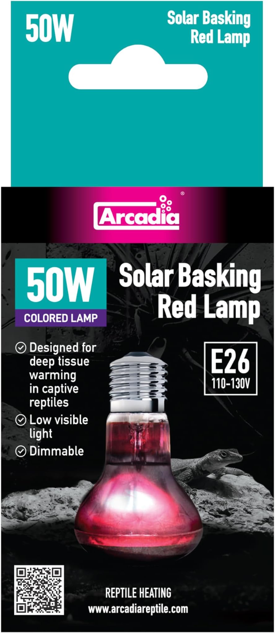- Red Solar Basking Lamp-50 Watt
