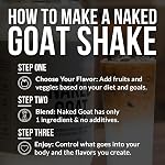 NAKED Goat Vanilla Protein Powder- Pasture Fed Goat Whey Protein Powder from Small-Herd Dairies, 2LB Bulk, GMO Free, Soy Free. Easy to Digest - All Natural - 23 Grams of Protein - 30 Servings