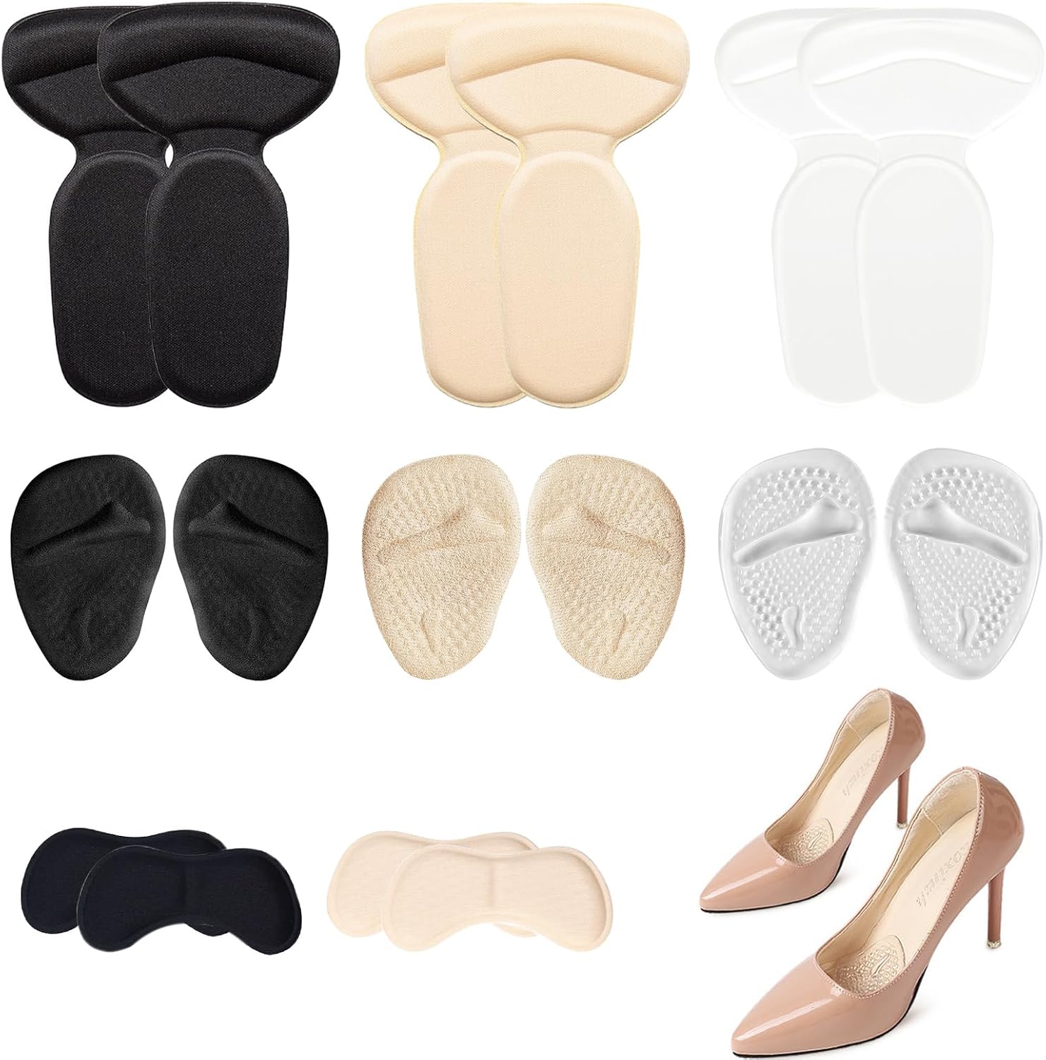 2 Paar Vorfußpolster, Komfort High Heels Schuhpads, Komfort
