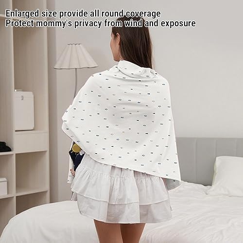 Miniatura 7 de JTLB Nursing Poncho Breastfeeding Cover Soft Breathable Cotton Multifunctional Baby Privacy Nursing Shawl for Outdoor Travel Nursing Moms Approx