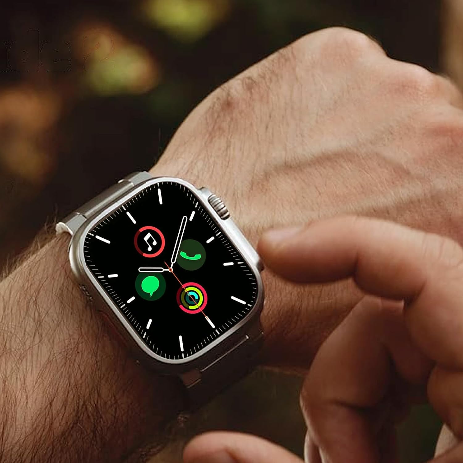 Titanium Band 49mm for Apple Watch Ultra 2 & Ultra 1 49mm Wide Metal Band with Secure Clasp - Lightweight Pure Titanium Metal Bracelet for iWatch Ultra 49mm - Image 7