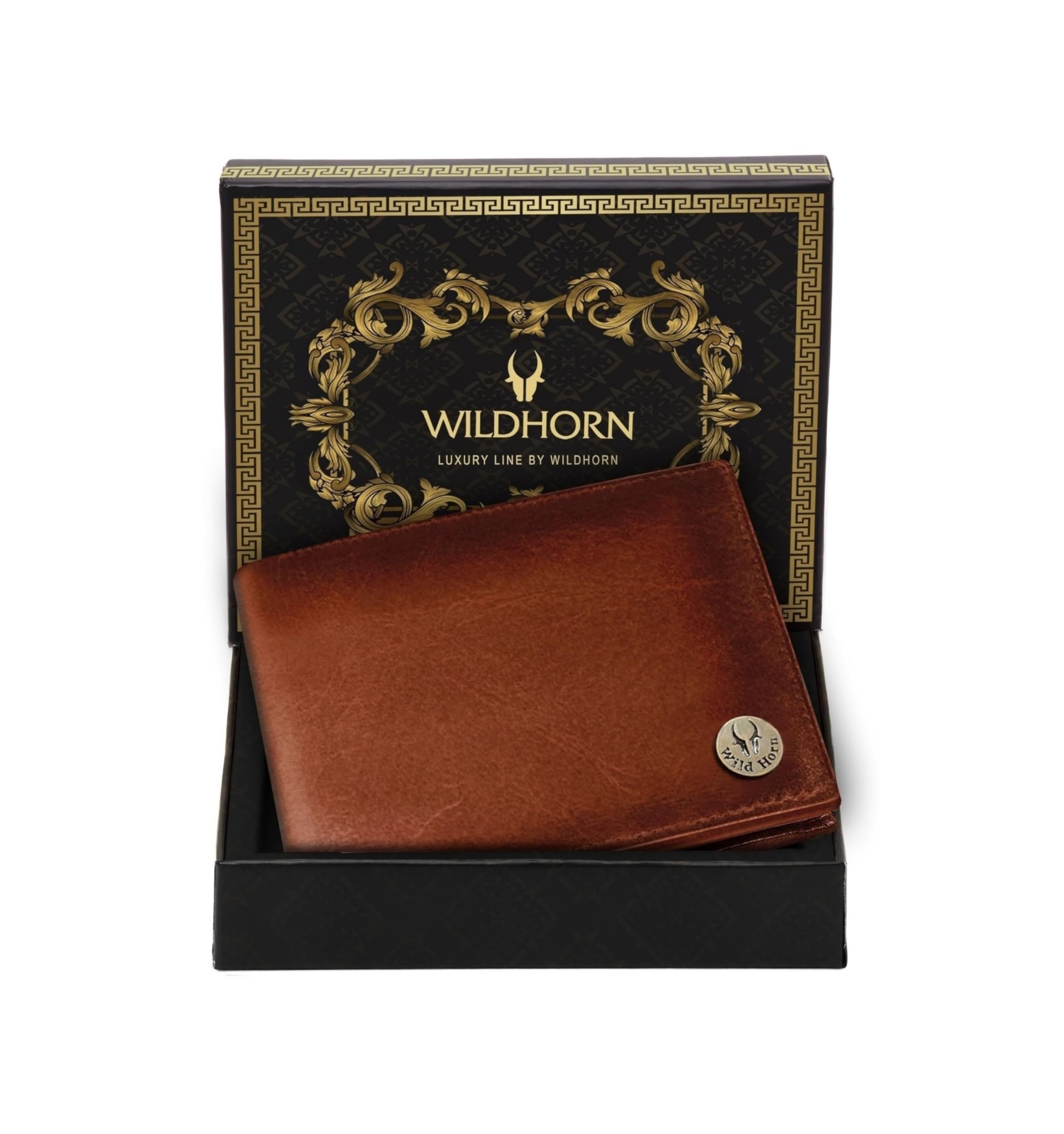 Leather Wallet For Men, Tan Crunch
