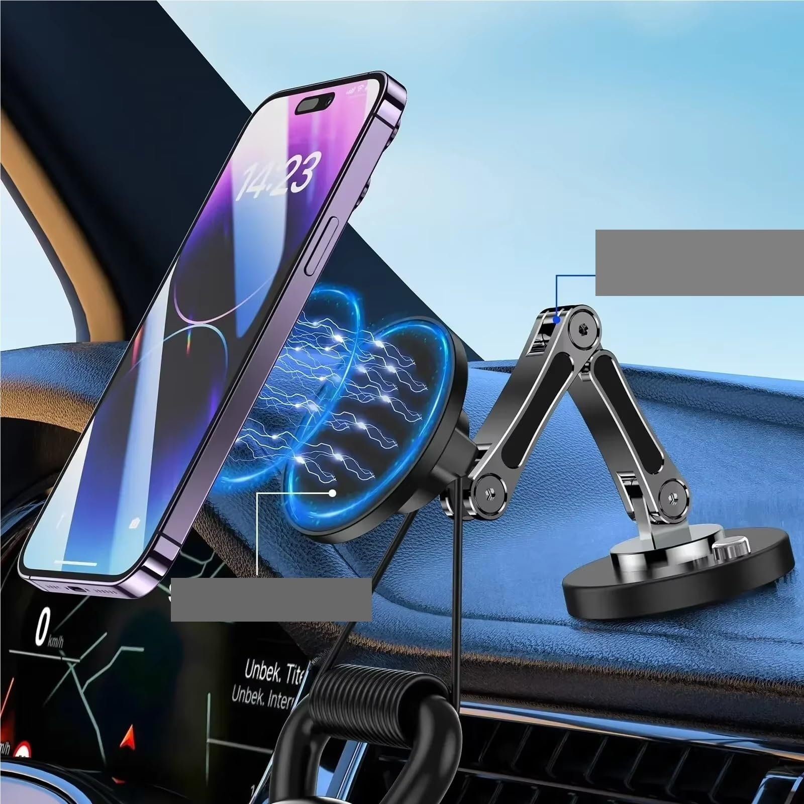Per Samsung Universale Pieghevole Universale Auto Supporto Magnetico Dashborad Lega Magnetica Auto Smartphone Mobile Porta Cellulare Auto