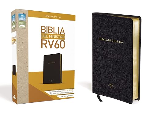 RVR60, Biblia del Ministro, Ultrafina, Tamaño manual, Leathersoft, Negro, Palabras de Jesús en Rojo (Spanish Edition)