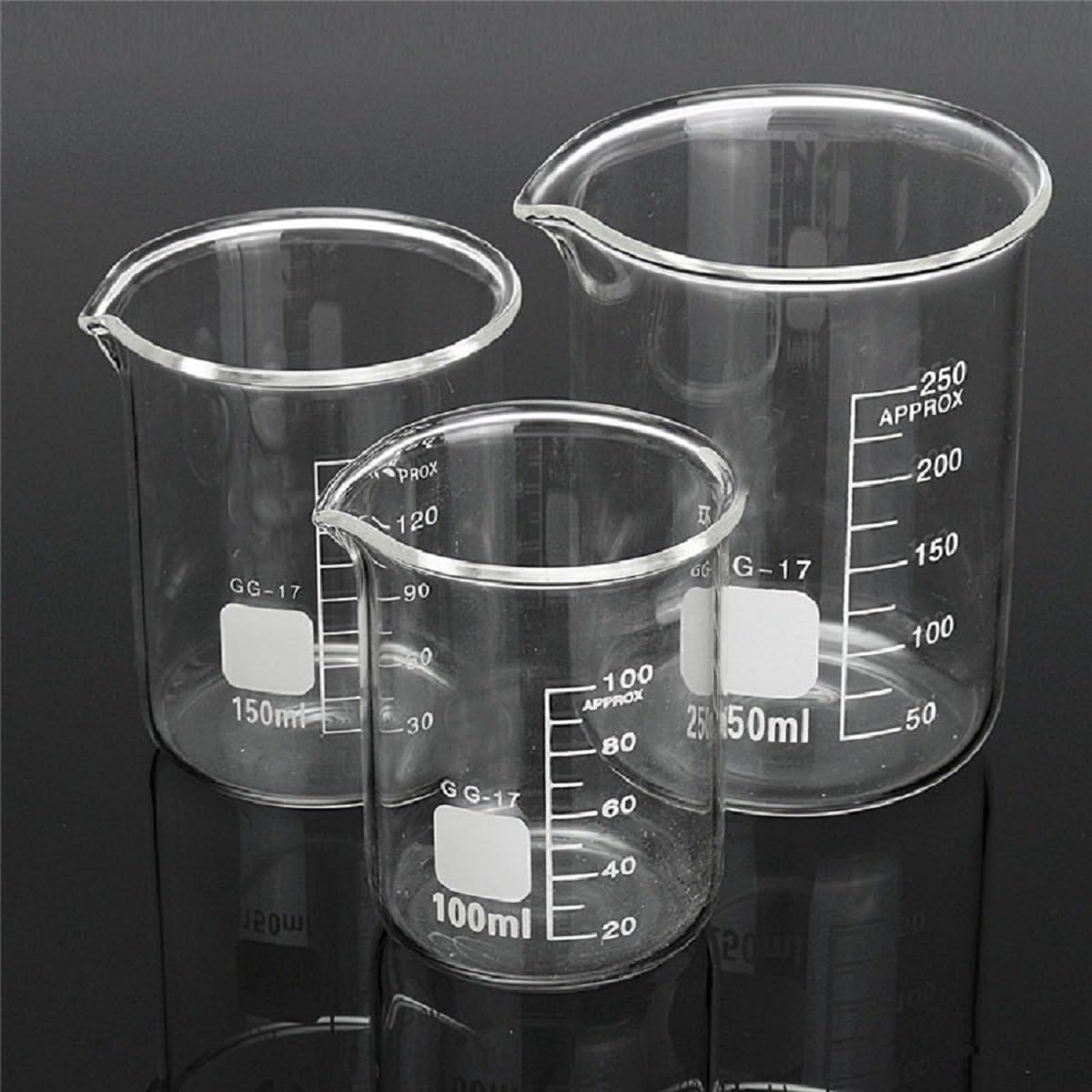 BFC Borosilicate Glass Beakers - 100ml, 250ml, 500ml