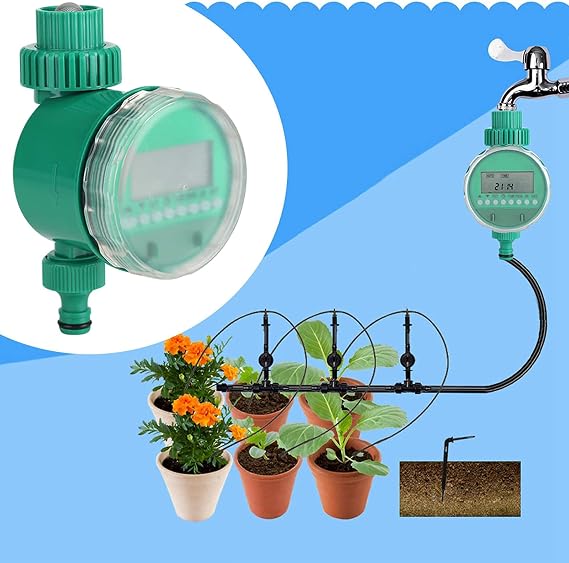 Watering Clock Automatic Electric Digital Mist Cooling Automatic Irrigation System Automatic Timer for Watering Garden Watering Timer