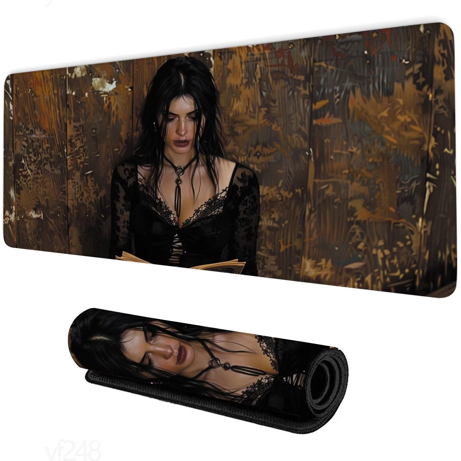 Alfombrilla Ratón negro Alfombrilla Raton 1500x800x3mm, mujer Alfombrilla de Ratón Extendida de Gran Tamaño con Bordes Cosidos, Protector Escritorio, Antideslizante, Alfombrilla Ratón Gaming YF-248