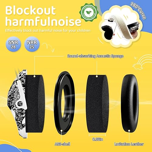 Miniatura 2 de PROHEAR 032 - Orejeras de seguridad de protección para los oídos para niños - Patrón de cráneo