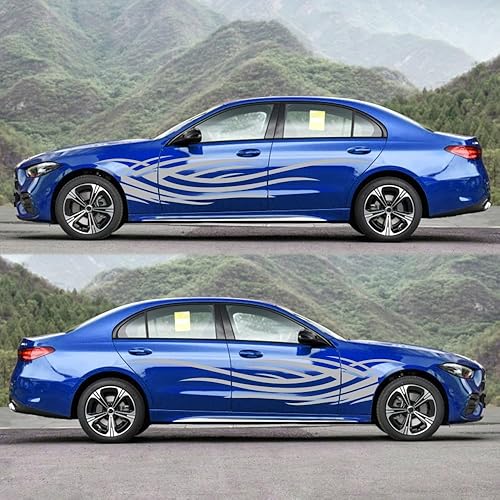 Miniatura 7 de Calcomanías autoadhesivas para carrocería de automóvil, calcomanías autoadhesivas a rayas para automóviles, SUV, camionetas y camiones, paquete de 2