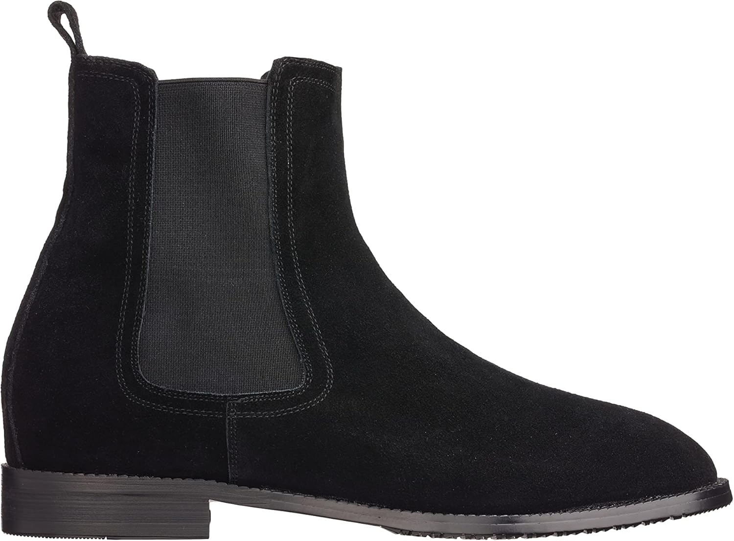 CALTO Men's Invisible Height Increasing Elevator Shoes - Black Suede Leather Slip-on Chelsea Boots - 2.9 Inches Taller - K33090 - Size 9 D(M) US - Image 2