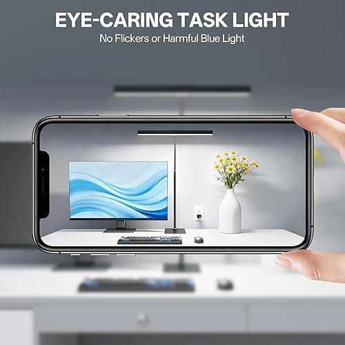 Miniatura 4 de Kary LED Desk Lamp with Base,Eye-Care Architect Light for Home Office,12W Task Lamp with Adjustable Flexible Gooseneck USB Adapter Touch Control 5