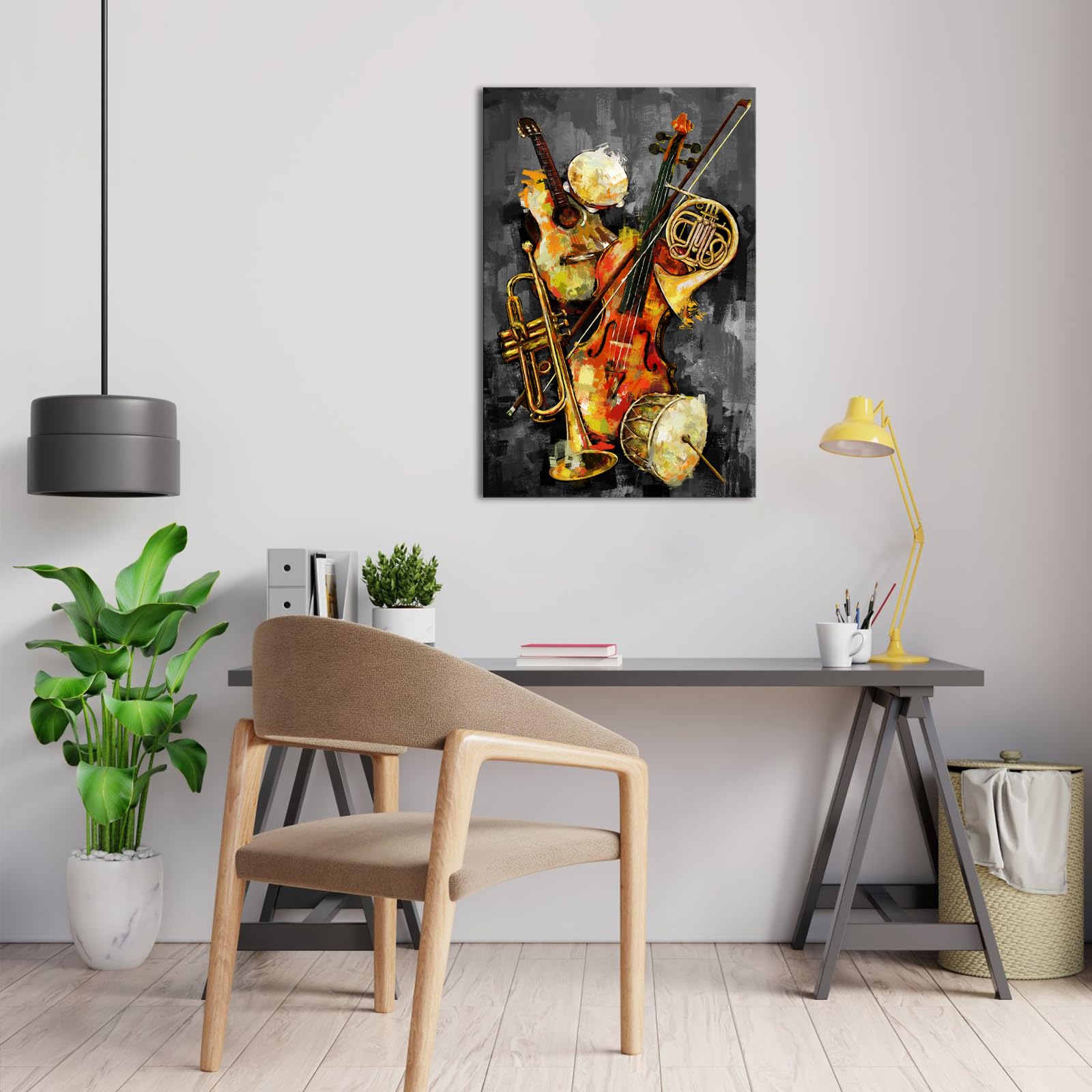 Amazon.com: iHAPPYWALL Vintage Music Canvas Wall Art Abstract