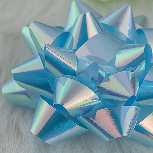 Vista 21 de WRAPAHOLIC Surtido de lazos de regalo azules (24 lazos) para cumpleaños, bodas, Navidad, baby shower, despedidas de soltera