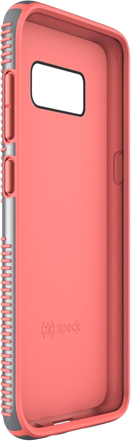 Speck Products (90211-B994) CandyShell Grip Cell Phone Case for Galaxy S8 - Nickel Grey/Warning Orange
