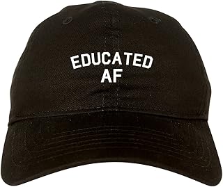 Kings Of NY Educated AF Funny Graduation Mens Dad Hat Baseball Cap Black